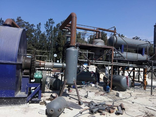 Used tyre pyrolysis machine is closed to finished in Middle-East