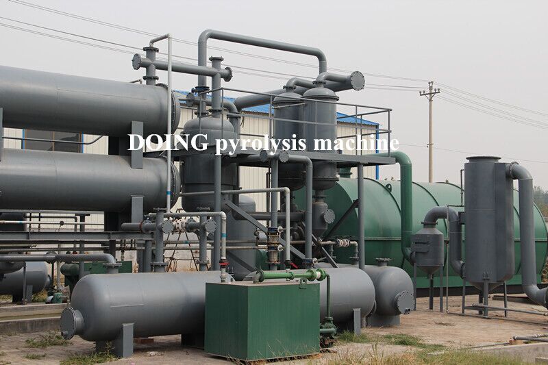 Tire/plastic prolysis machine for power generation