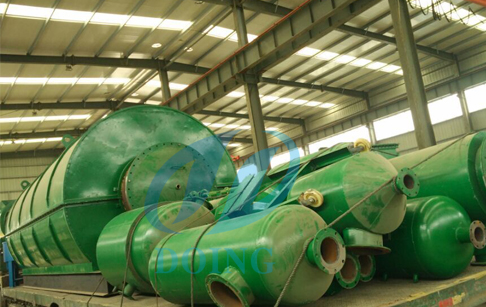 Pyrolysis  plants and oil distillation machine deliverred to Columbia