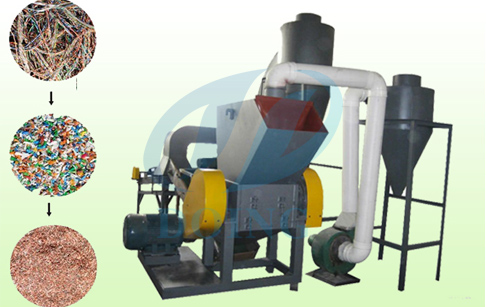 Copper wire recycling machine /cable granulator  is rununing