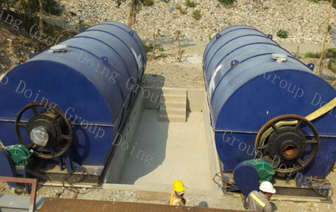 Waste tyre to fuel oil pyrolysis plant