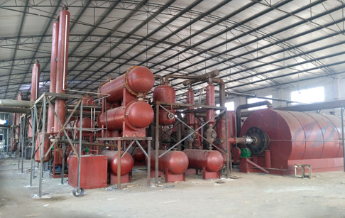 Chongqing 4 sets 12T/D scrap tyre pyrolysis plants successfully installed