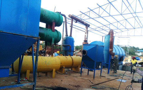 The second installation of 2 sets 10T/D used tyre pyrolysis plants for Yunnan customer