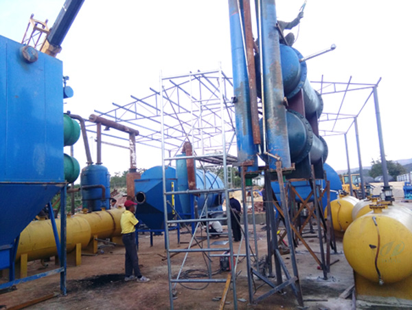 second installation of 2 sets used tyre pyrolysis plants for yunnan customer