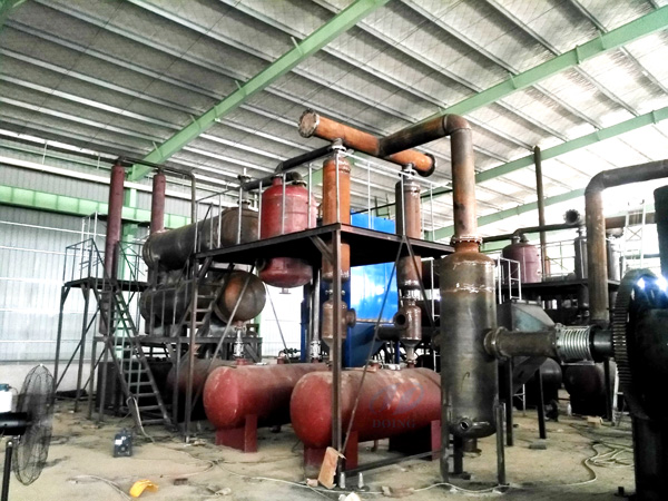 6 sets 12t/d pyrolysis tyre recycling plants successfully installed in hunan