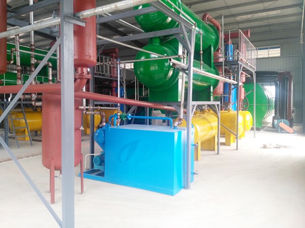 4 sets used tyre pyrolysis plants successfully installed in hubei china