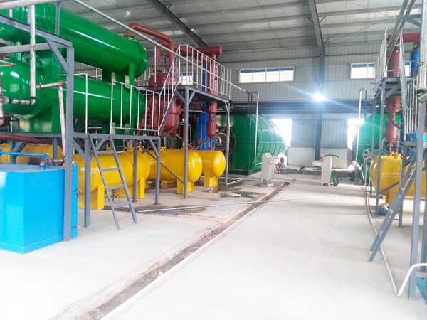 4 sets used tyre pyrolysis plants successfully installed in hubei china