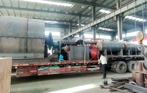 Waste tire to fuel oil pyrolysis plant delivered to Hebei, China