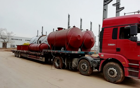 ​One set 10T/D tyre pyrolysis oil distillation plant delivery to Anhui, China