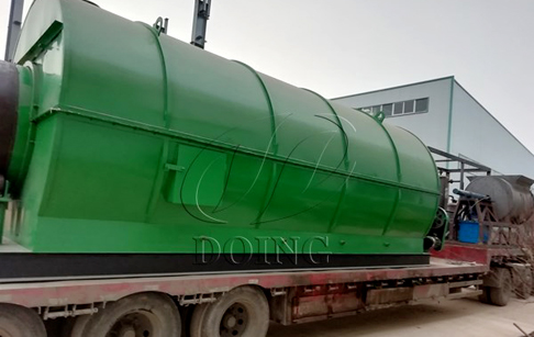 ​2 sets 10T/D waste tyre recycling pyrolysis plants delivered to Liaoning, China