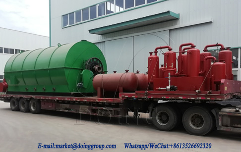 Two sets 12T waste tire pyrolysis plant were sent to Guangdong, China