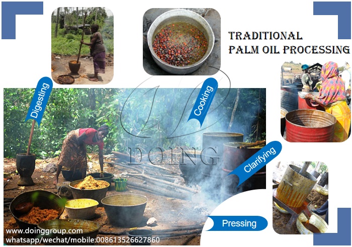 traditional palm oil processing in africa