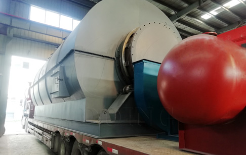 One set 12T waste tire to oil pyrolysis plant was delivered to Inner Mongolia