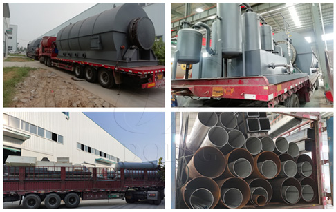 DOING company sent 6 sets 12T recycling waste tyre to oil plant to Fujian, China