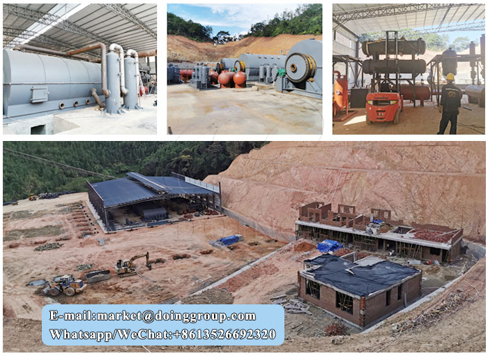 tire pyrolysis process plant