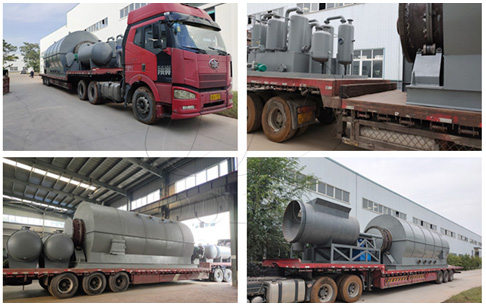 Four sets 12TPD waste tire pyrolysis plant were sent to Iraq from the DOING factory