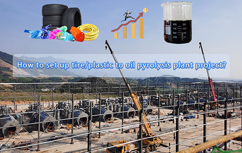 How to set up tire/plastic to oil pyrolysis plant project?