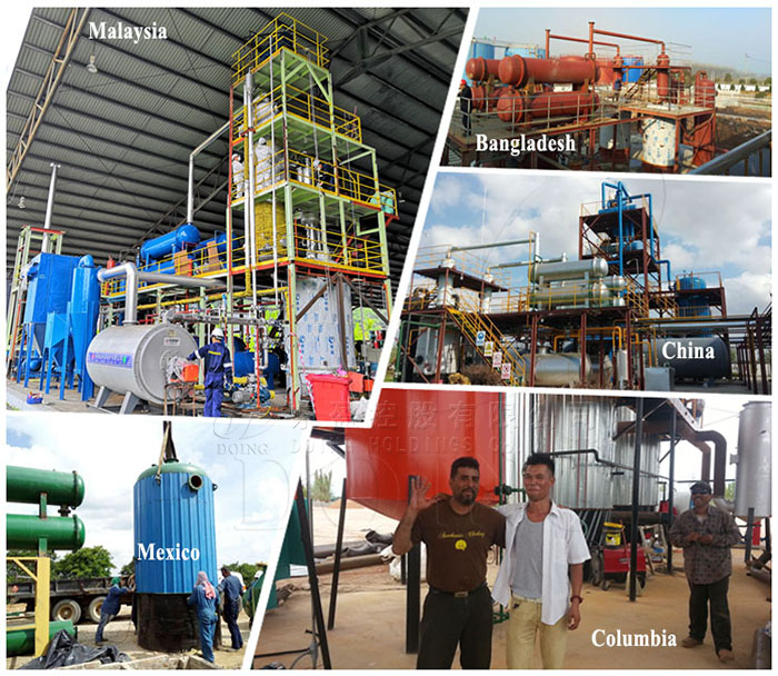 DOING waste oil distillation plant installation pictures