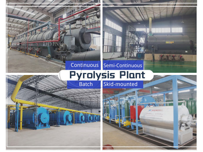 Four types of DOING pyrolysis plant for sale