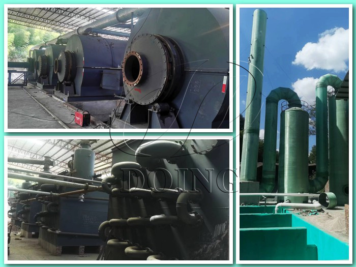 waste tyre pyrolysis machine projects