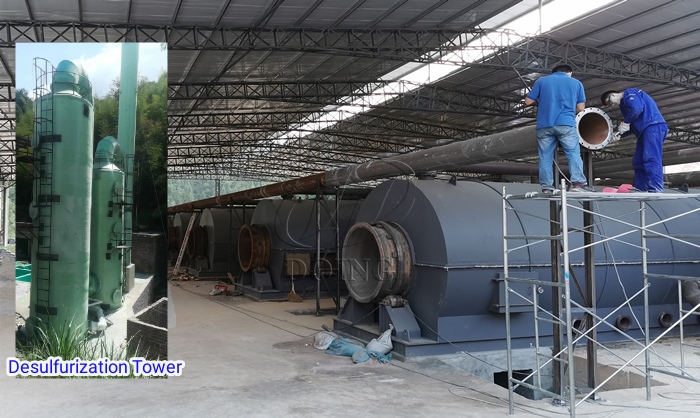 waste tyre pyrolysis machine project cases