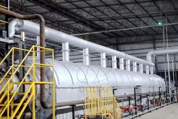 fully continuous pyrolysis plant