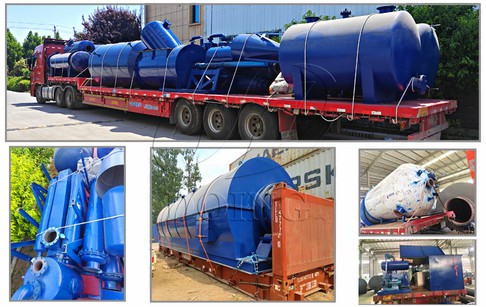 15 TPD tire plastic pyrolysis plant & 14 TPD pyrolysis oil distillation plant were sent to South Africa