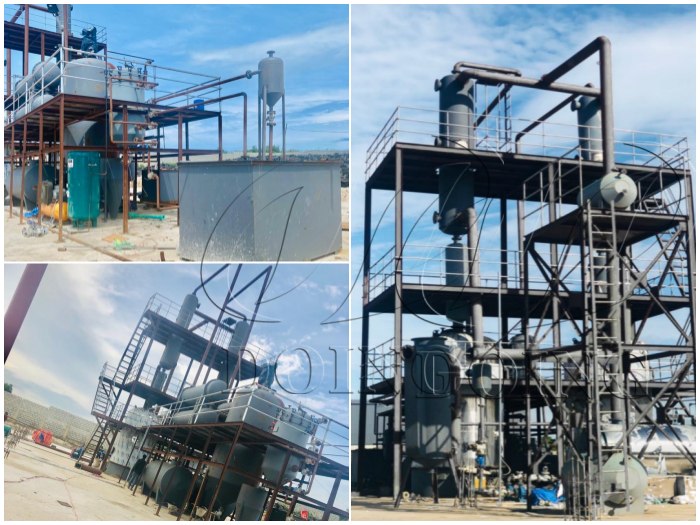 Installation plant of DOING pyrolysis oil to diesel distillation plant