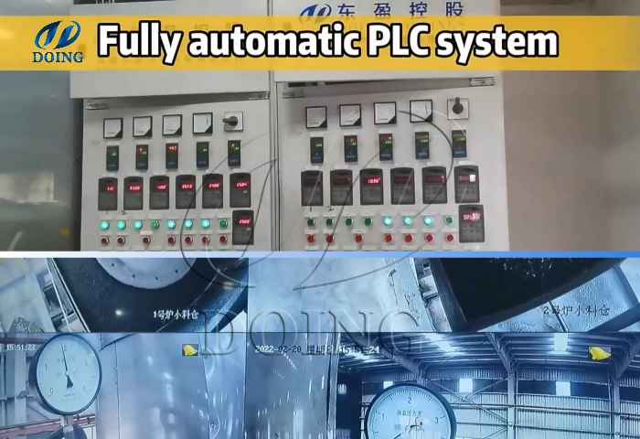 PLC control tire pyrolysis plant