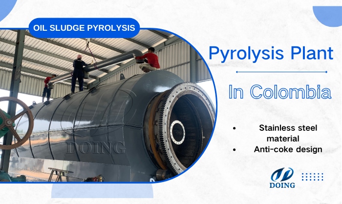 oil sludge disposal pyrolysis machine in Colombia