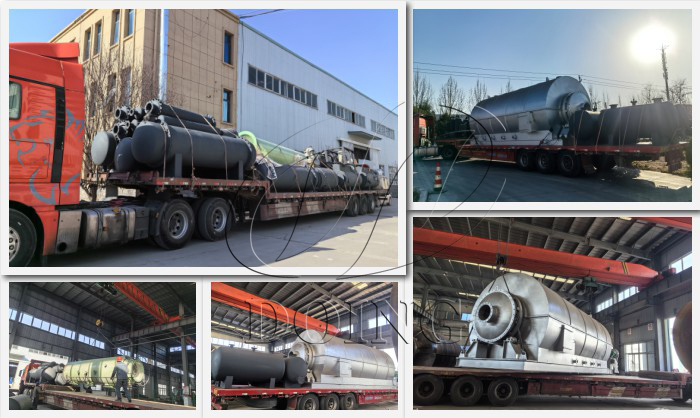 Delivery pictures of oil sludge recycling pyrolysis plant to Malaysia