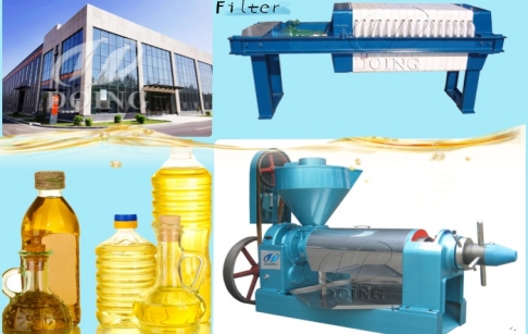 What are the sections of the edible oil extraction processing line?