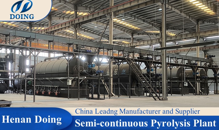 semi-continuous plastic pyrolysis machine in China