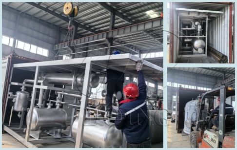 DOING 1TPD waste oil to diesel refining machine delivered to Thailand