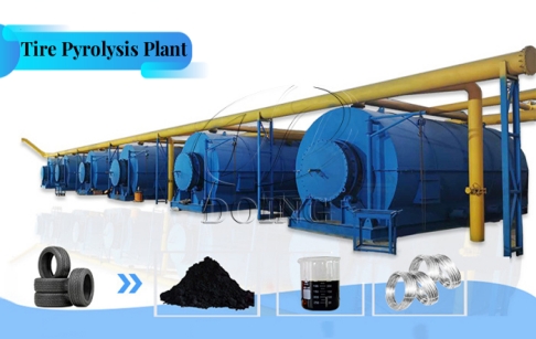 Waste tyres pyrolysis plant recycling oil