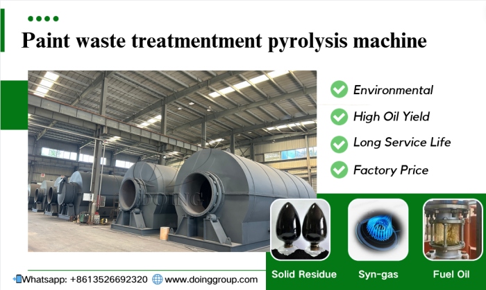 paint waste treatment pyrolysis machine