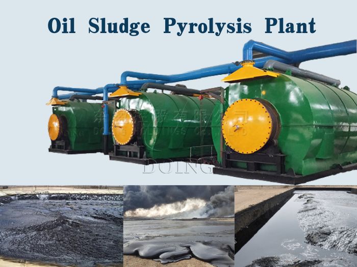 DOING oil sludge recycling pyrolysis plant for sale