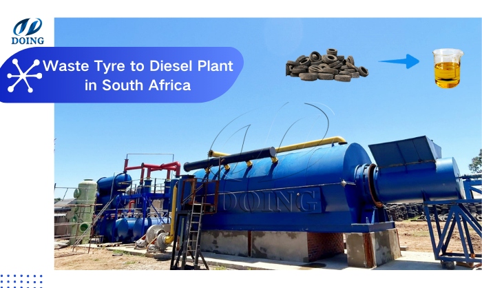 Waste tyre pyrolysis machine in South Africa