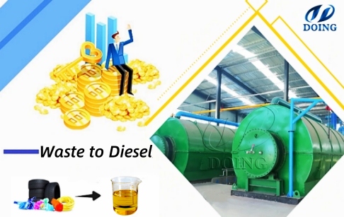 Used plastic to diesel fuel plant