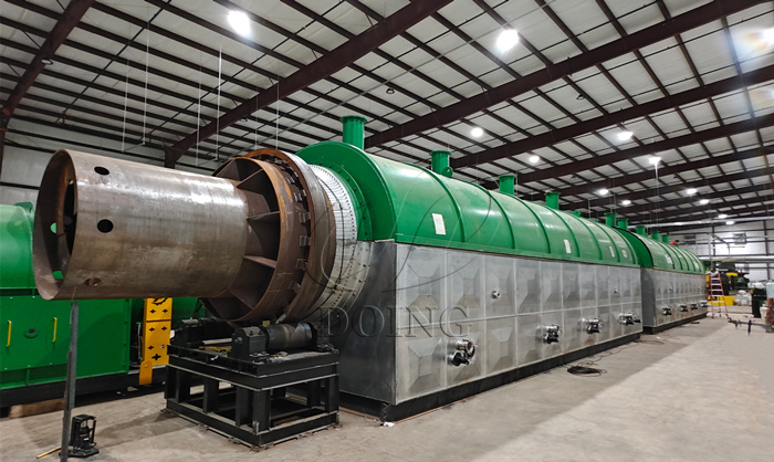 fully continuous tire pyrolysis plant installed in USA