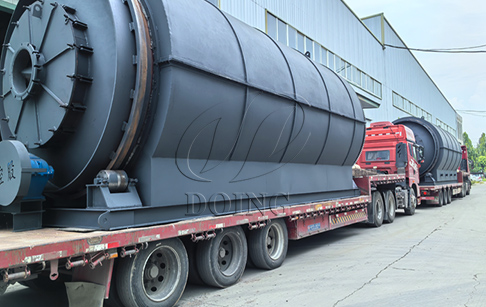 2 sets of waste tire pyrolysis machines and 1 set of waste oil distillation machine were delivered to Nepal