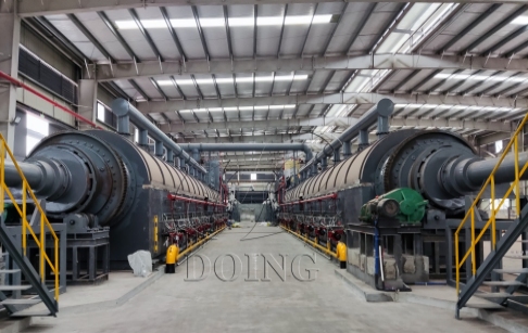 Continuous waste tires pyrolysis machine