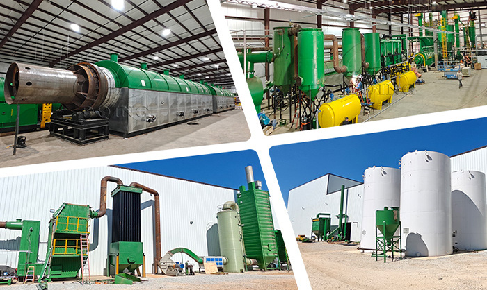 Fully automatic continuous pyrolysis plant in America