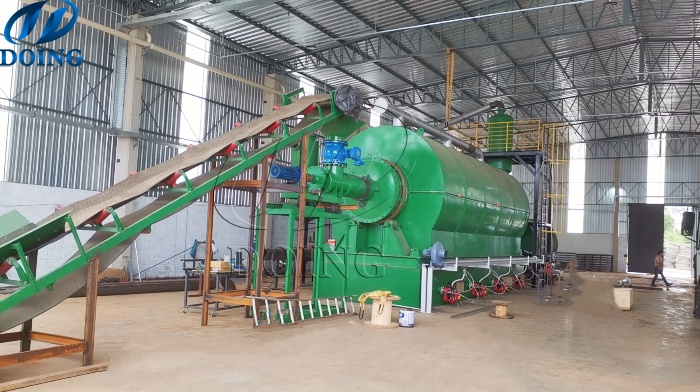 used tire pyrolysis machine in Brazil